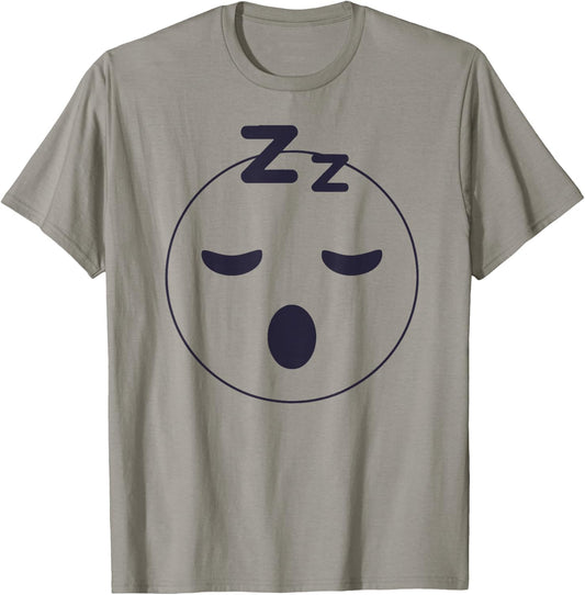 Sleep Emoticon Pajama Sleeping Pjs Men Women Pajamas T-Shirt - T-Shirt | Sand