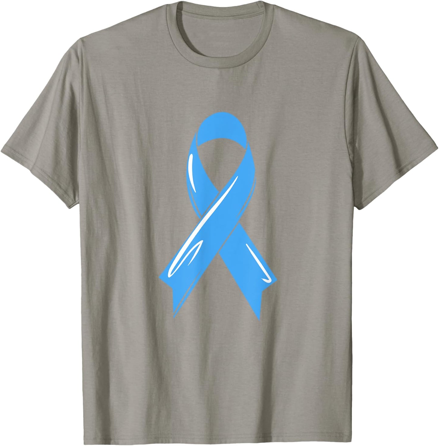 Prostate Cancer Awareness Ribbon Light Blue Fighter Chemo T-Shirt - T-Shirt | Sand