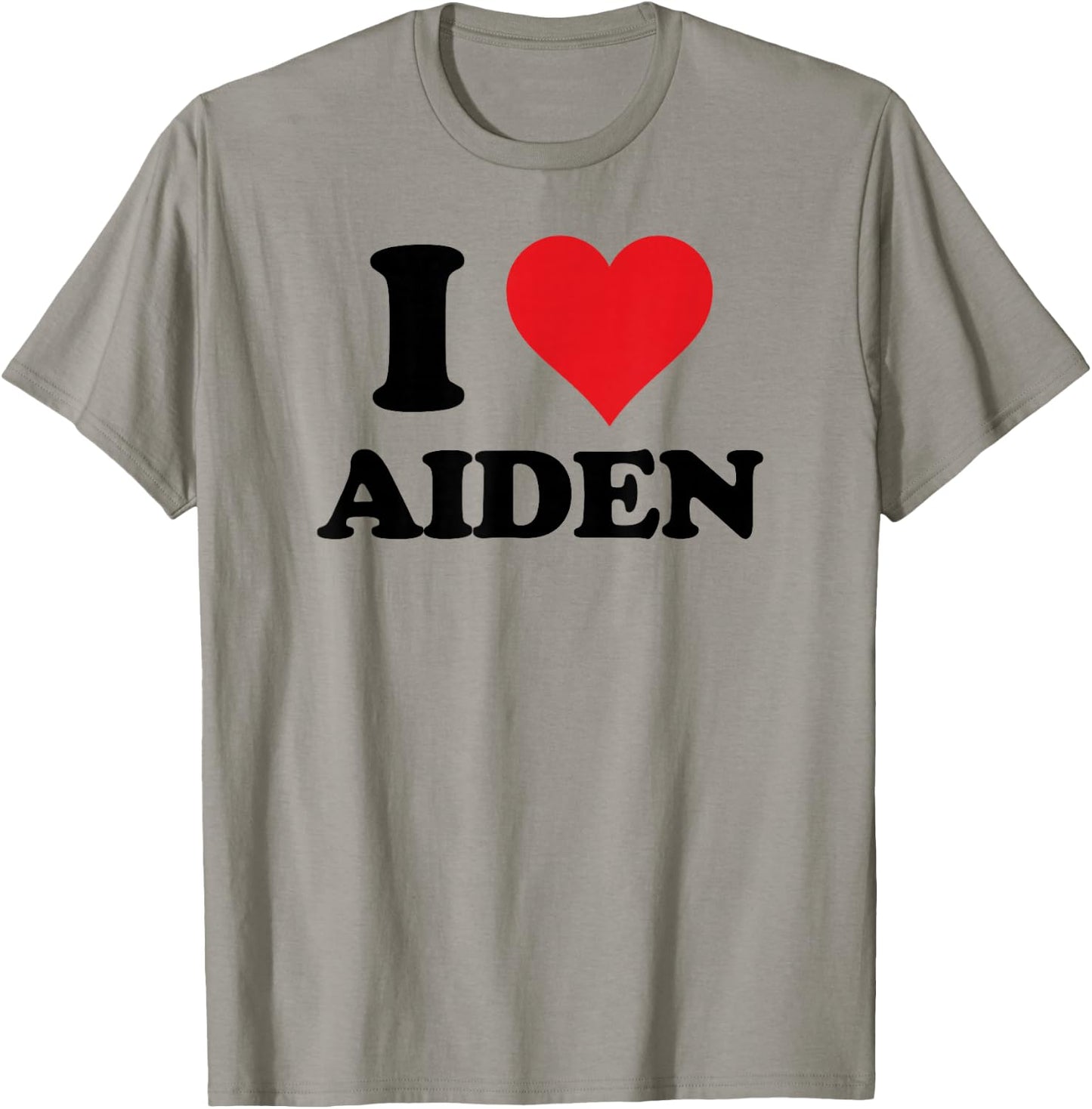 I Heart Aiden First Name I Love Personalized Stuff T-Shirt - T-Shirt | Sand