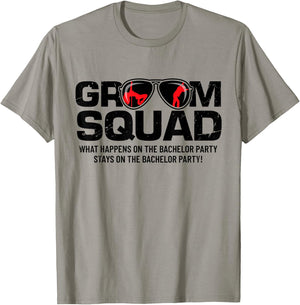 Groom Squad T Shirt | Bucks Groom Groomsmen | Bachelor Party T-Shirt - T-Shirt | Sand