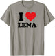 I Heart Lena First Name I Love Personalized Stuff T-Shirt - T-Shirt | Sand