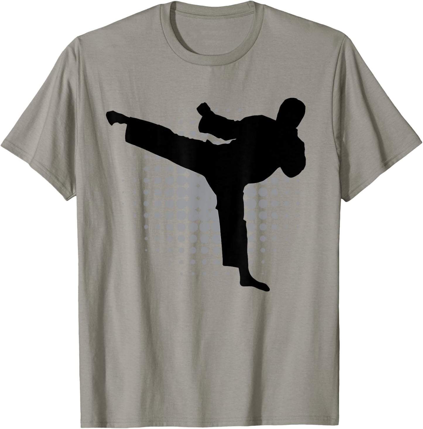 Taekwondo Kick Silhouette Karate Boys Girls Martial Arts T-Shirt - T-Shirt | Sand