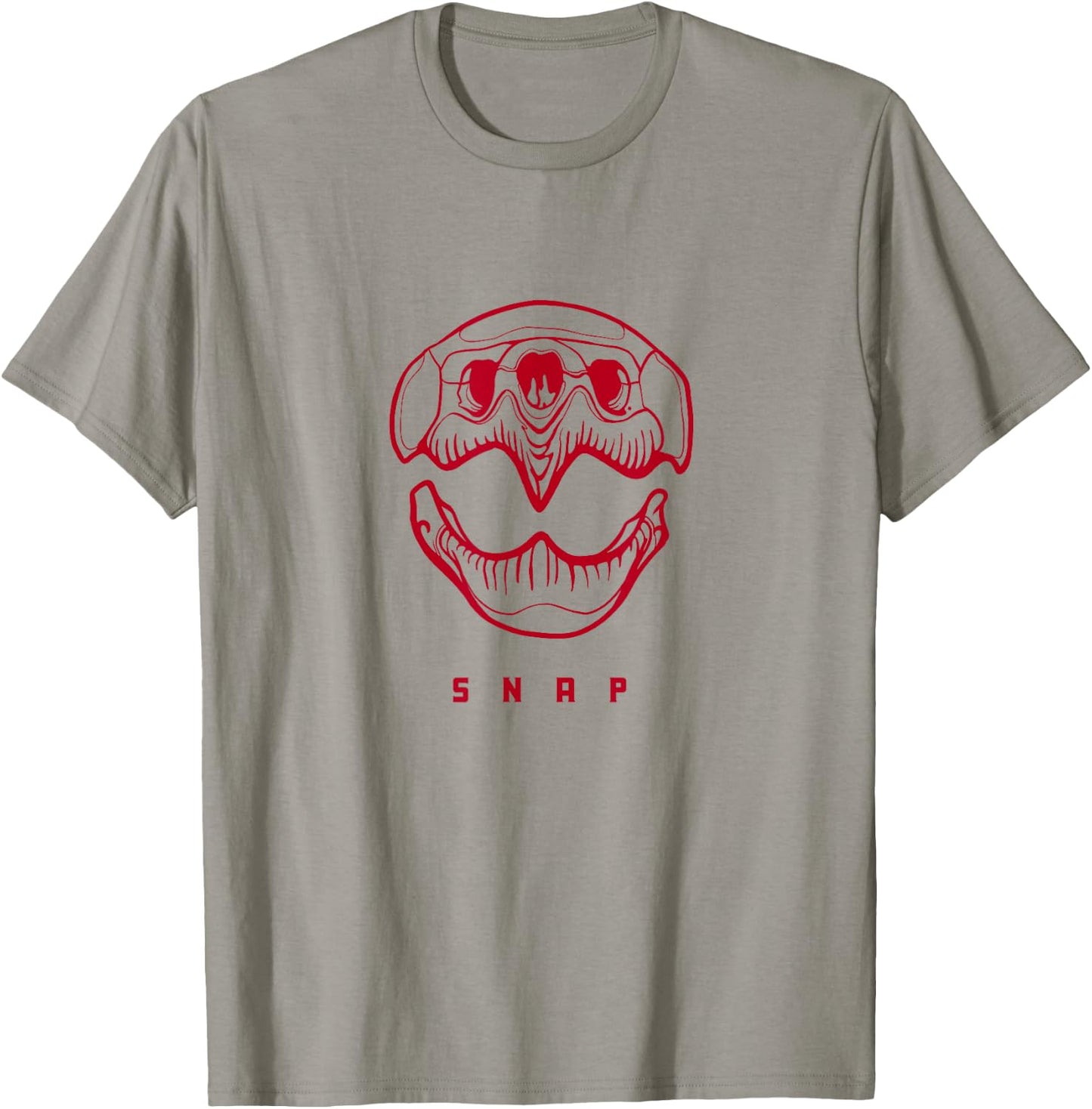 Alligator snapping turtle skull. Design for reptile lovers T-Shirt - T-Shirt | Sand