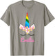 Cute Girls Unicorn Personalized Name Emilia Rainbow Unicorn T-Shirt - T-Shirt | Sand