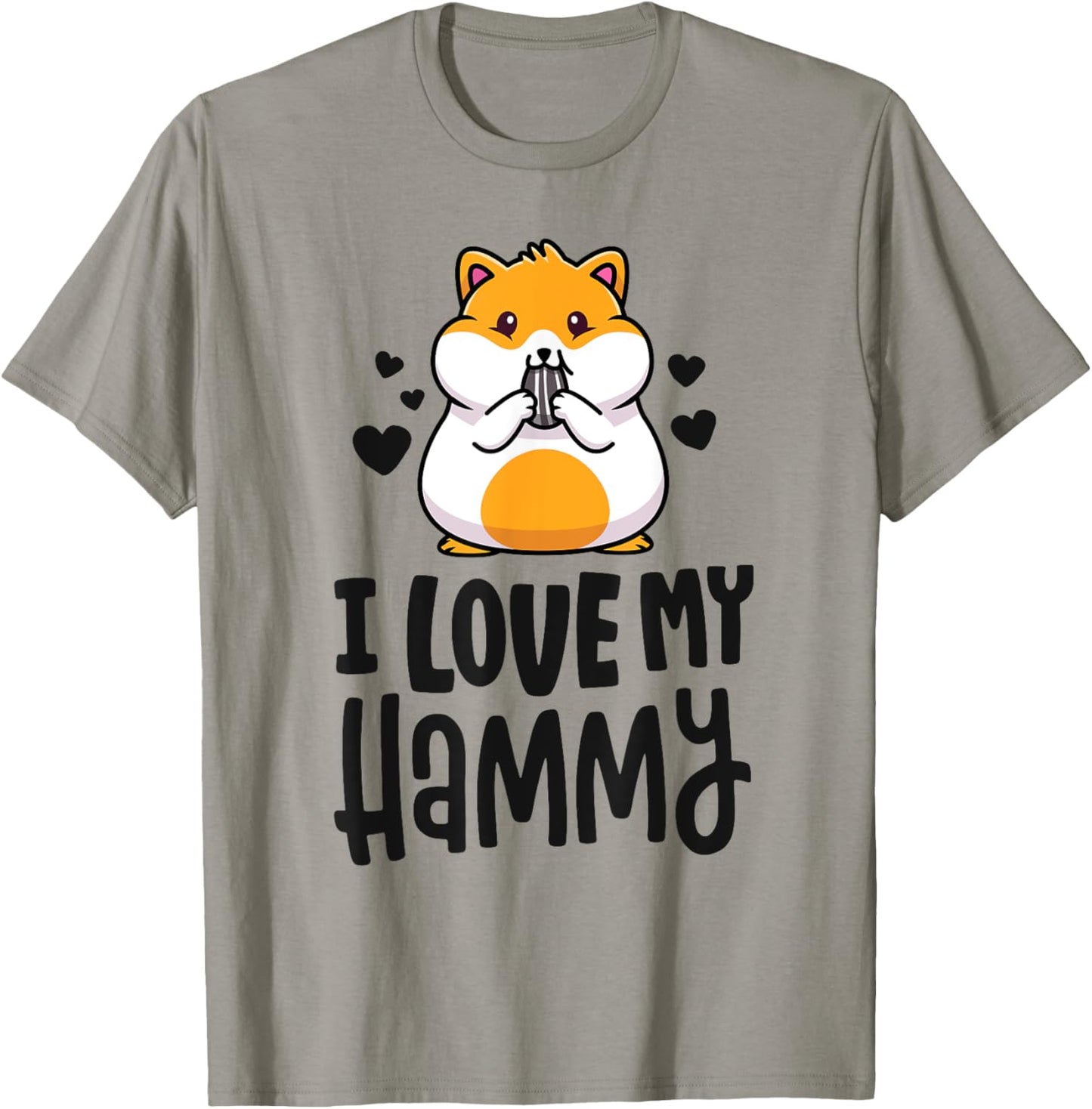 I Love My Hammy Shirt Cute Hamster Kawaii Shirt Kids Gift T-Shirt - T-Shirt | Sand