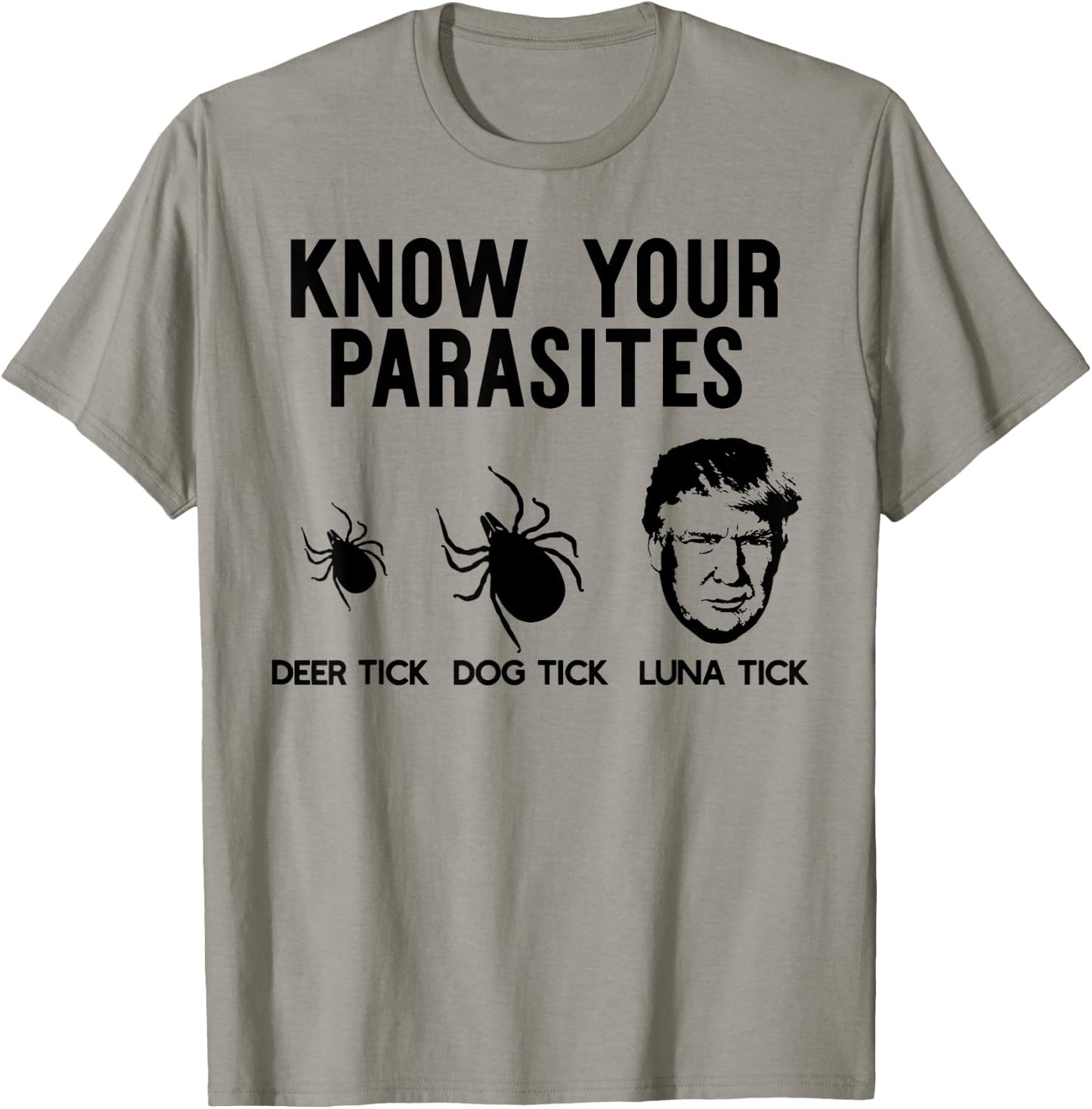 Know Your Parasites Deer Tick Dog Tick Luna Tick T-Shirt - T-Shirt | Sand