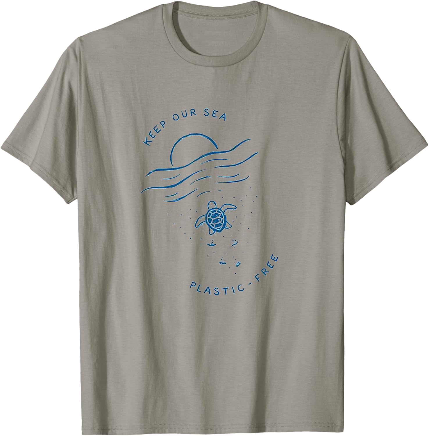 Keep Our Sea Plastic -Free Ocean Lover Gift T-Shirt - T-Shirt | Sand