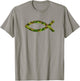 Jesus Christ Fish Camouflage Religious Christian T-Shirt - T-Shirt | Sand