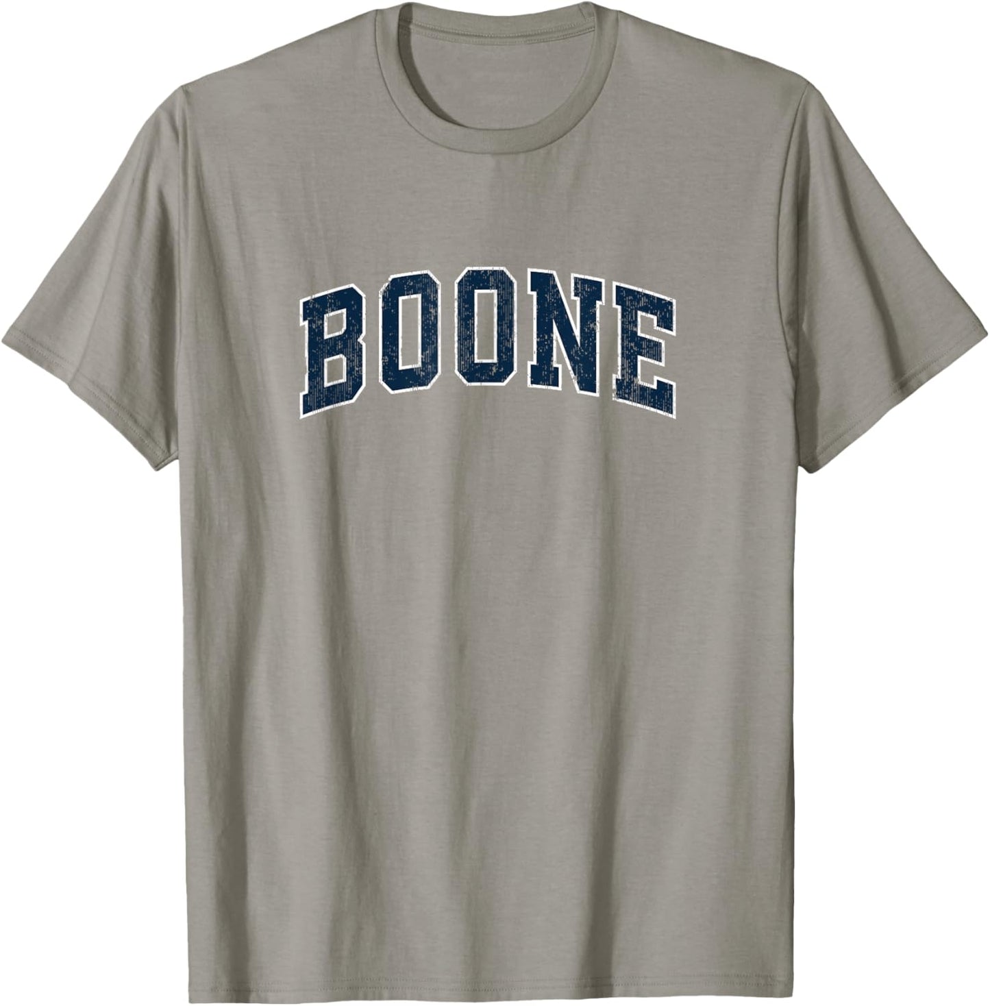 Boone Iowa IA Vintage Sports Design Navy Design T-Shirt - T-Shirt | Sand
