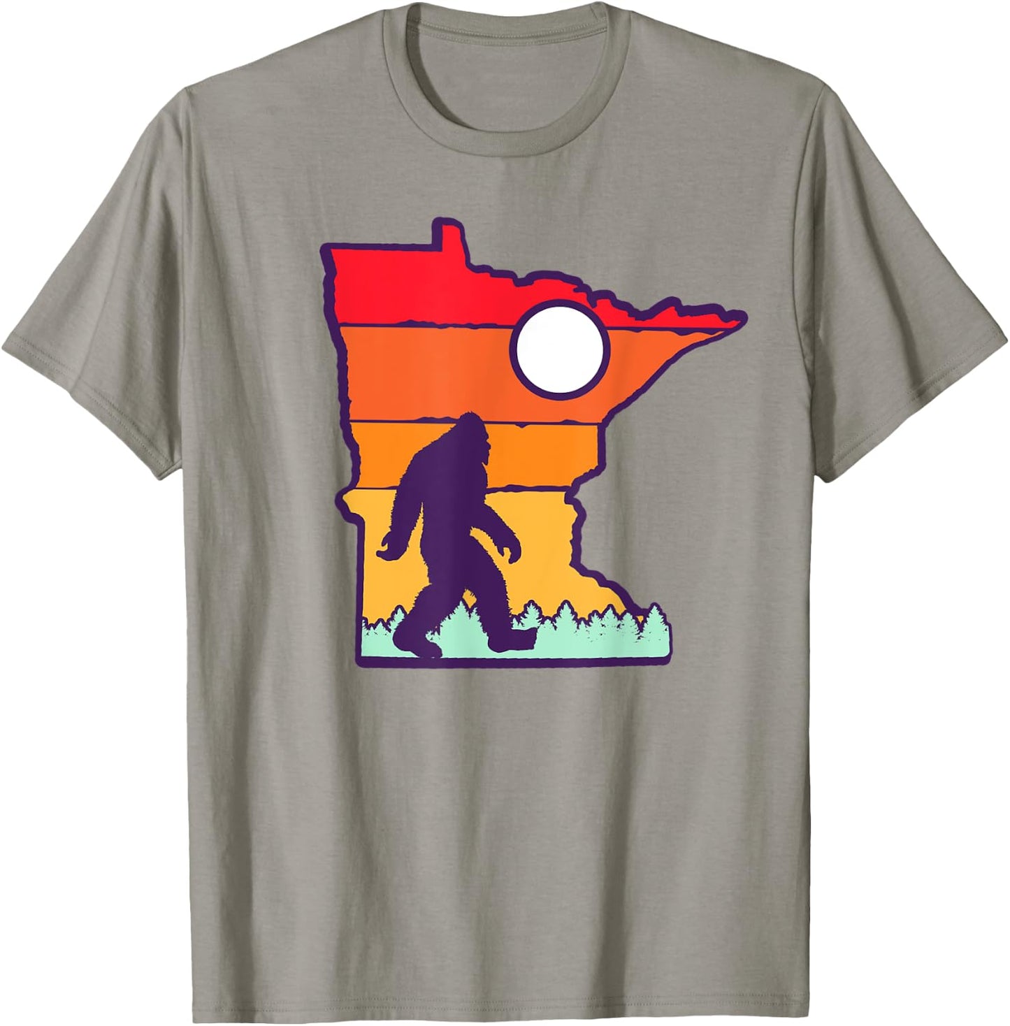 Minnesota Vintage Outdoor Bigfoot State Sasquatch Team Retro T-Shirt - T-Shirt | Sand
