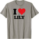 I Heart Lily First Name I Love Personalised Stuff T-Shirt - T-Shirt | Sand