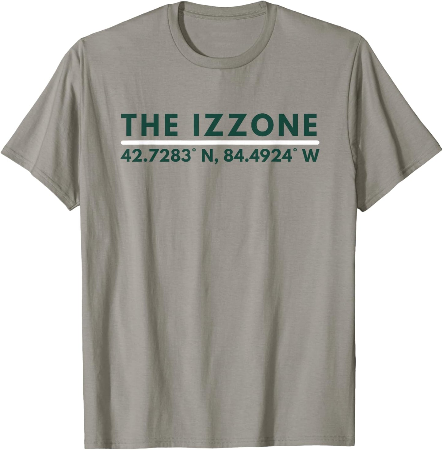 Michigan MI Athletics The Izzone Latitude Longitude T-Shirt - T-Shirt | Sand