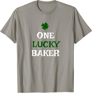 One Lucky Baker St. Patrick's Day Funny Irish Baking T-Shirt - T-Shirt | Sand