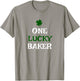 One Lucky Baker St. Patrick's Day Funny Irish Baking T-Shirt - T-Shirt | Sand