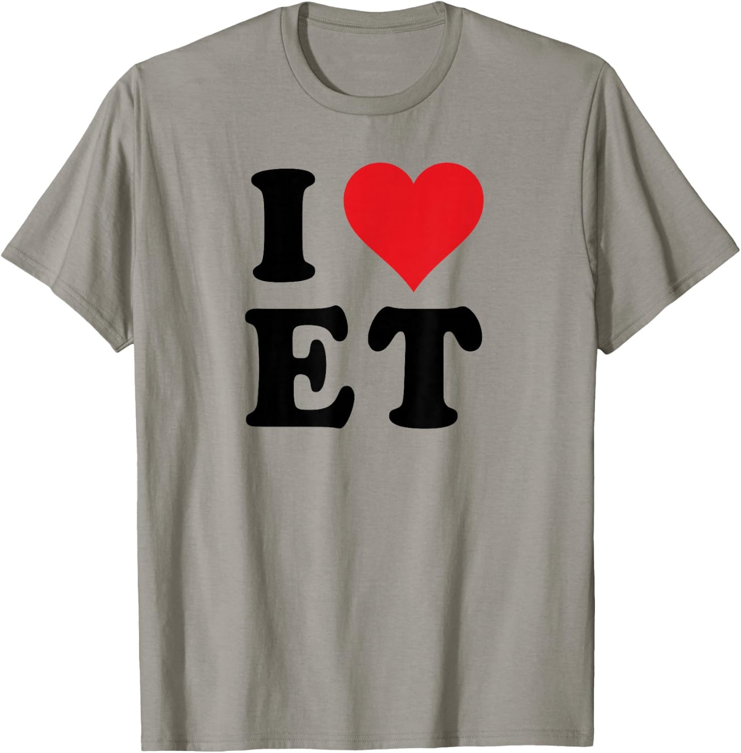 I Heart ET Initials I Love E.T. First And Last Name E T T-Shirt - T-Shirt | Sand
