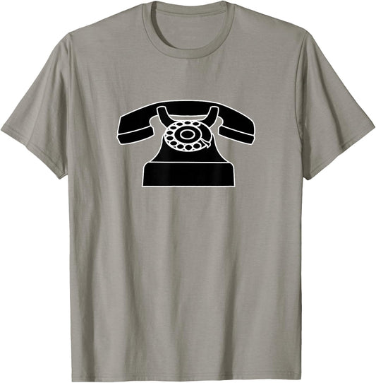 Old Fashioned 50s Telephone Dial Art Retro Art T-Shirt - T-Shirt | Sand