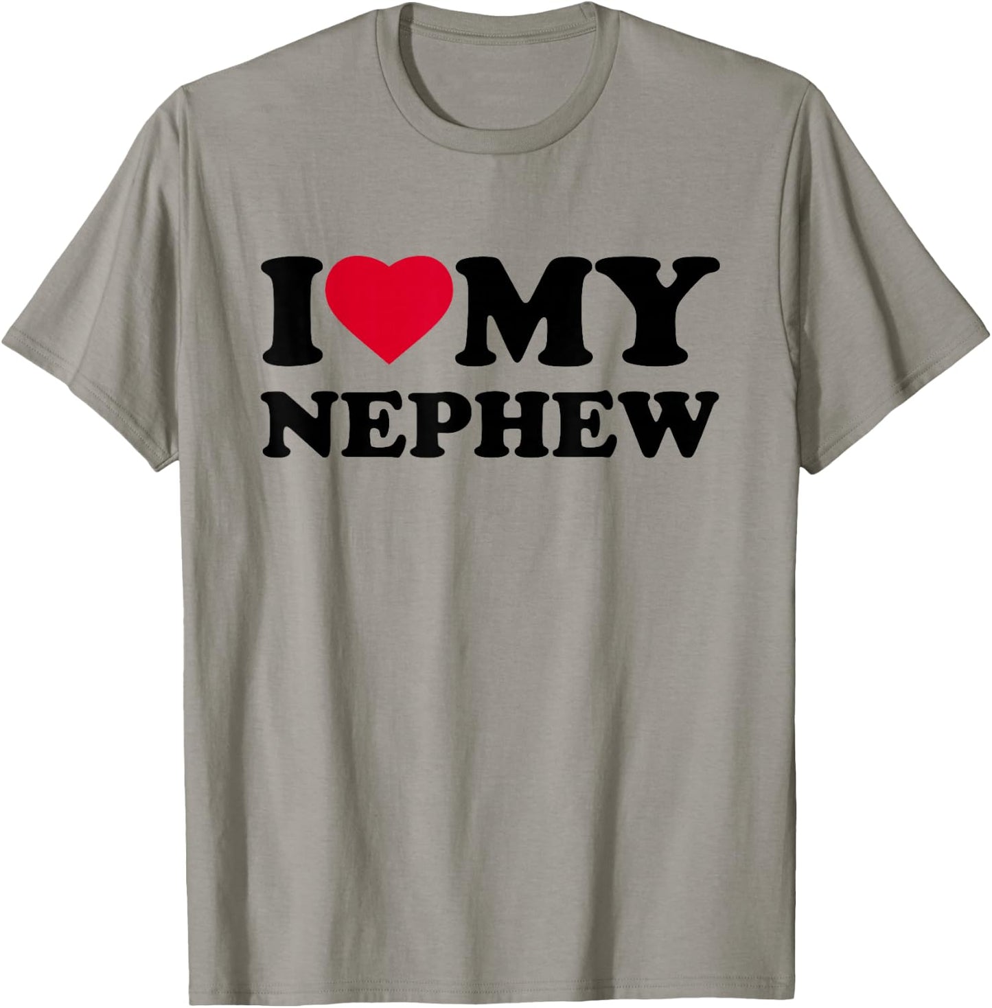 I Love My Nephew Heart Funny Family T-Shirt - T-Shirt | Sand