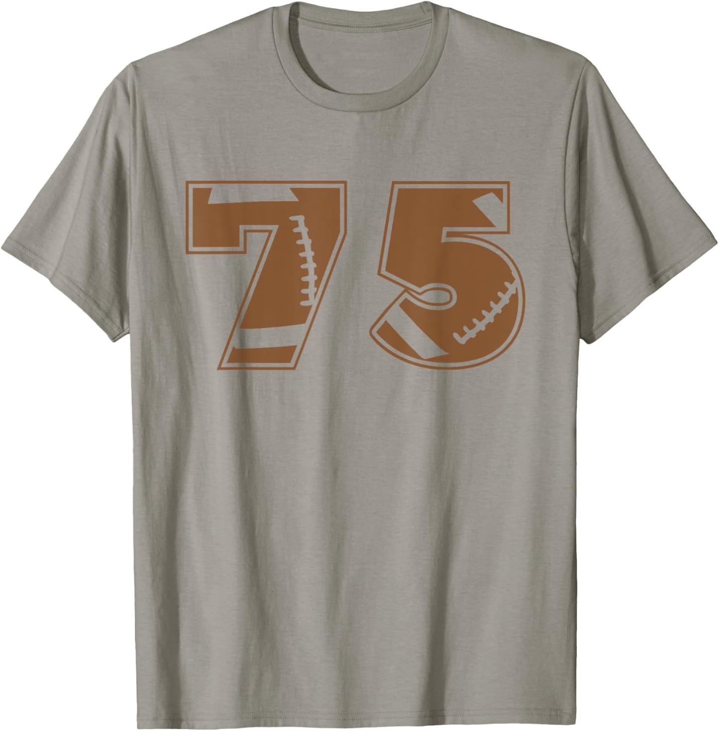 Football 75 Jersey Number T-Shirt - T-Shirt | Sand