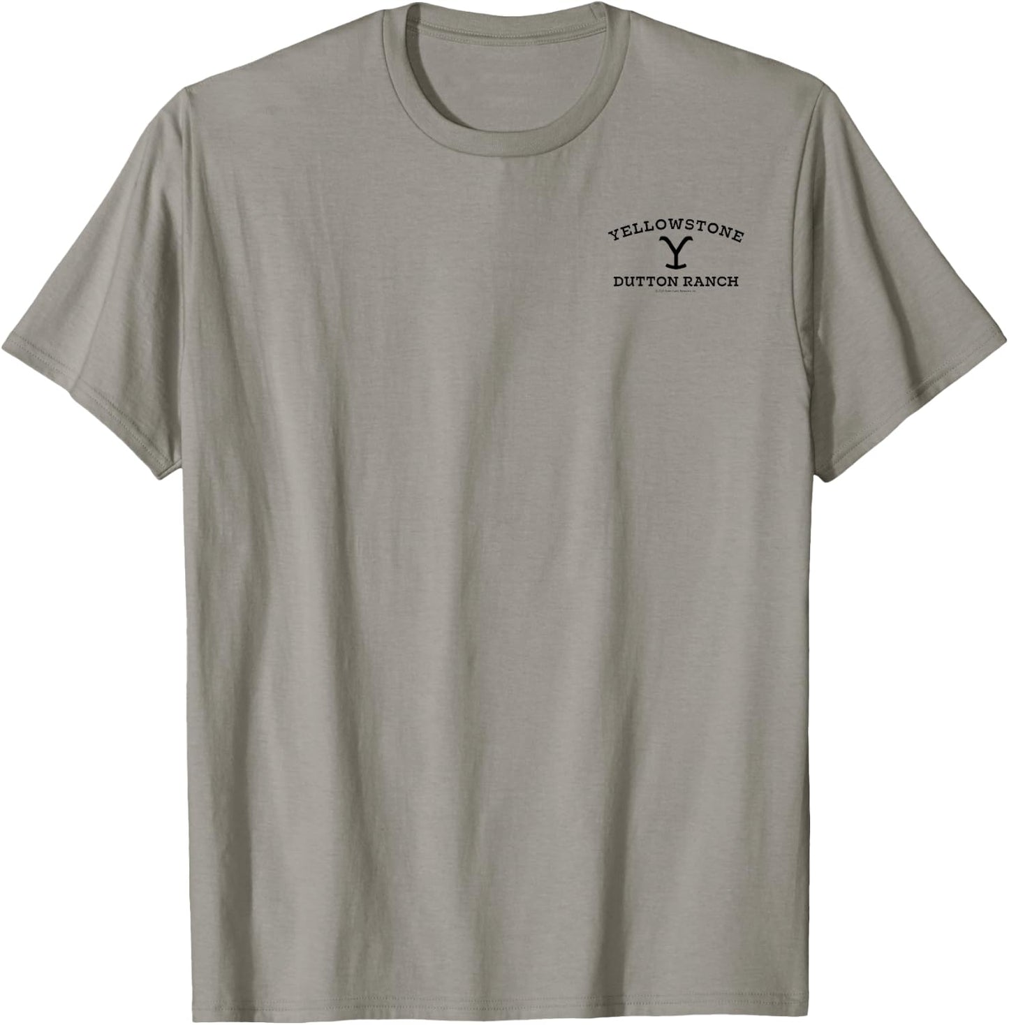 Yellowstone Dutton Ranch Black Pocket Logo T-Shirt - T-Shirt | Sand