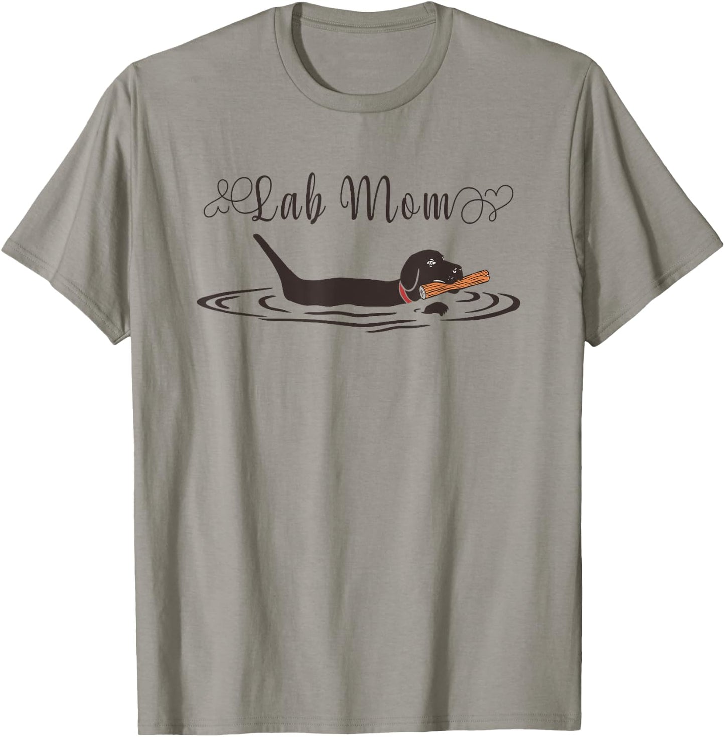 Lab Mom Black Labrador Retriever T-Shirt - T-Shirt | Sand