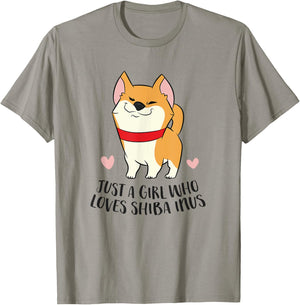Just a Girl Who Loves Shiba Inus T-Shirt - T-Shirt | Sand