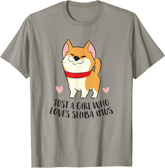 Just a Girl Who Loves Shiba Inus T-Shirt - T-Shirt | Sand