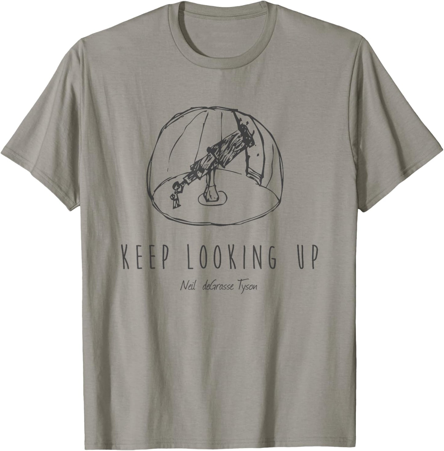 Neil deGrasse Tyson Keep Looking Up Original Drawing T-Shirt - T-Shirt | Sand