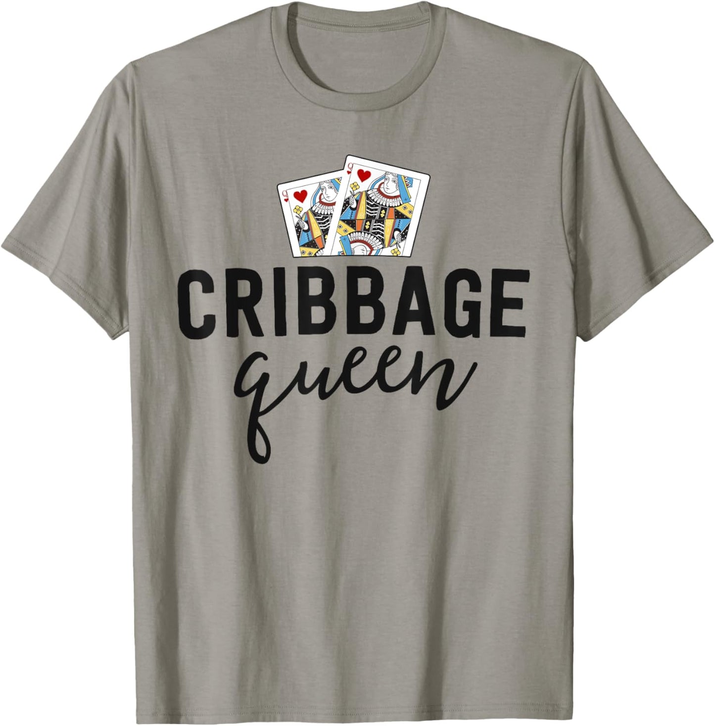 Funny Cribbage Shirt Women Cribbage Queen Player Mom Gift T-Shirt - T-Shirt | Sand