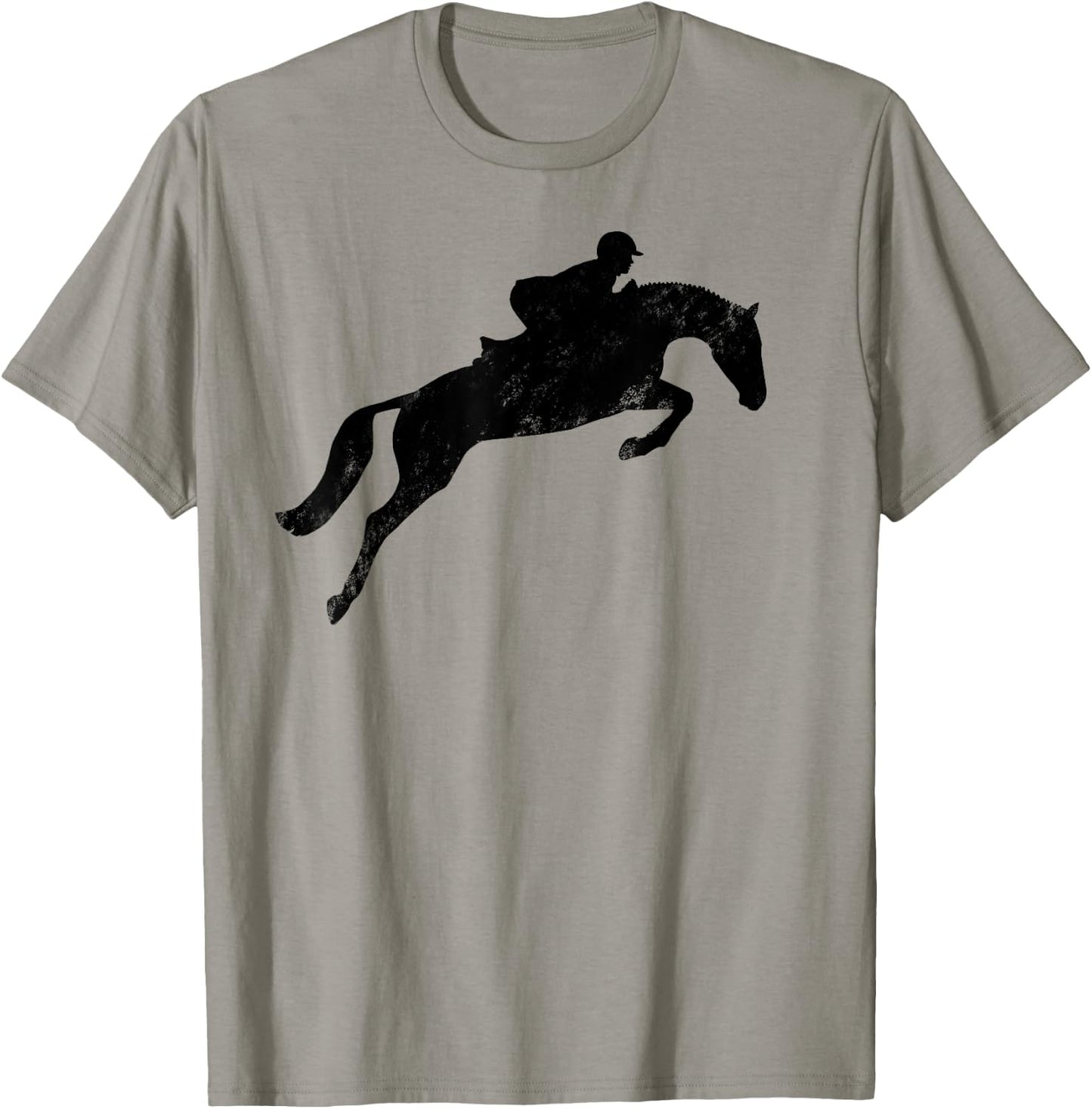 Horse Riding English Equestrian Hunter Jumper Shirt Grunge T-Shirt - T-Shirt | Sand