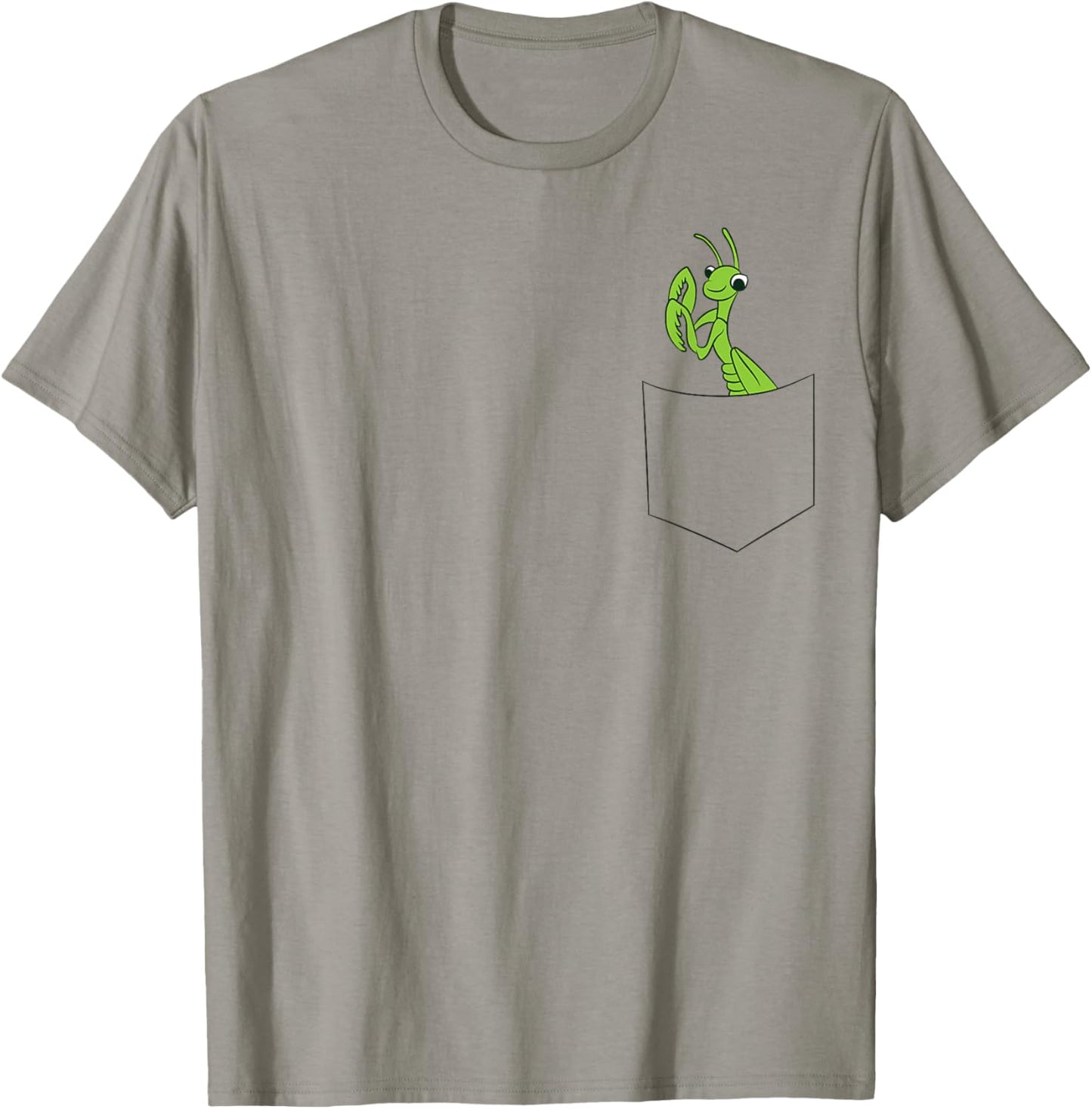 Grasshopper in Pockets Insect in Bag Cute Grasshopper T-Shirt - T-Shirt | Sand