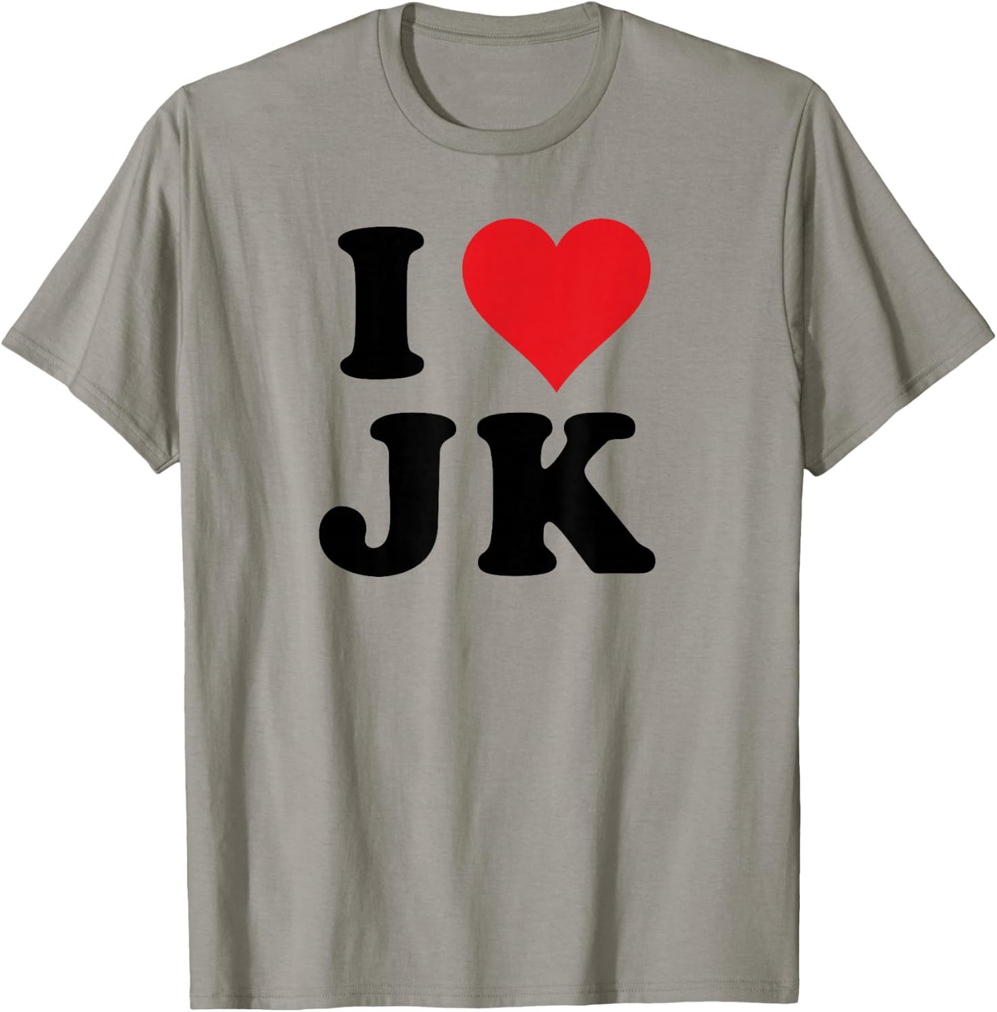 I Heart JK Initials I Love J.K. First And Last Name J K T-Shirt - T-Shirt | Sand