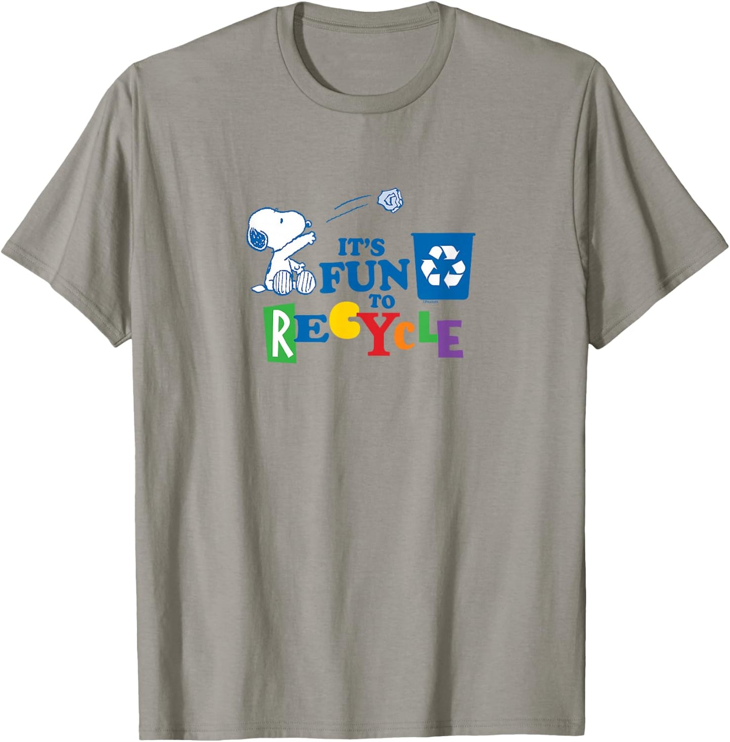 Peanuts - Snoopy Earth Day It's Fun To Recycle T-Shirt - T-Shirt | Sand