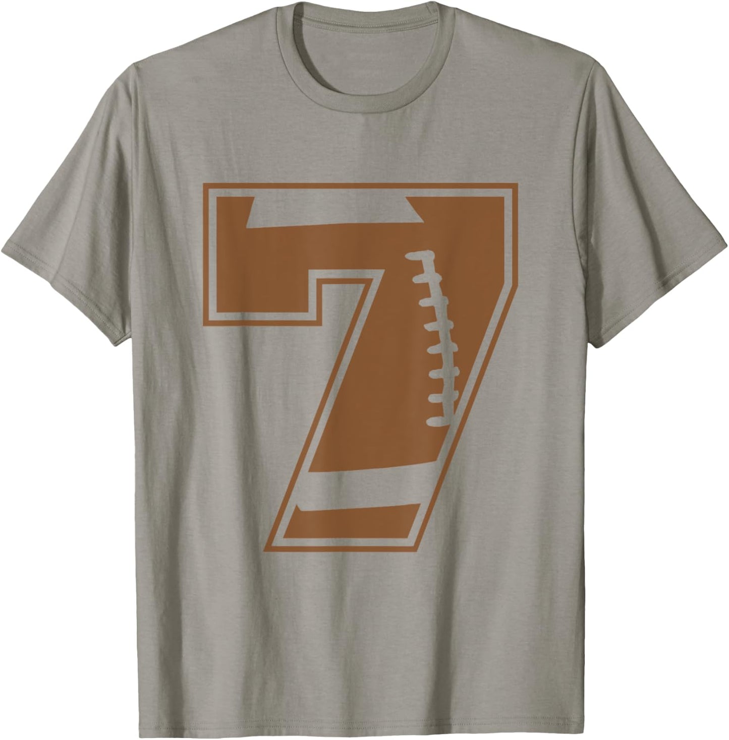 Football 7 Jersey Number T-Shirt - T-Shirt | Sand