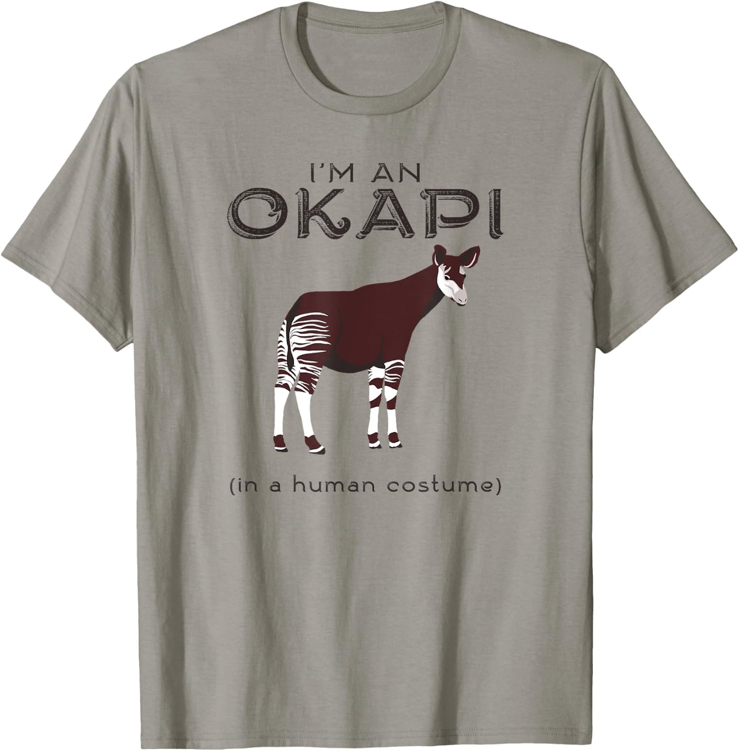 Okapi Human Costume Funny Okapis T-Shirt - T-Shirt | Sand