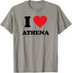 I Heart Athena First Name I Love Personalized Stuff T-Shirt - T-Shirt | Sand