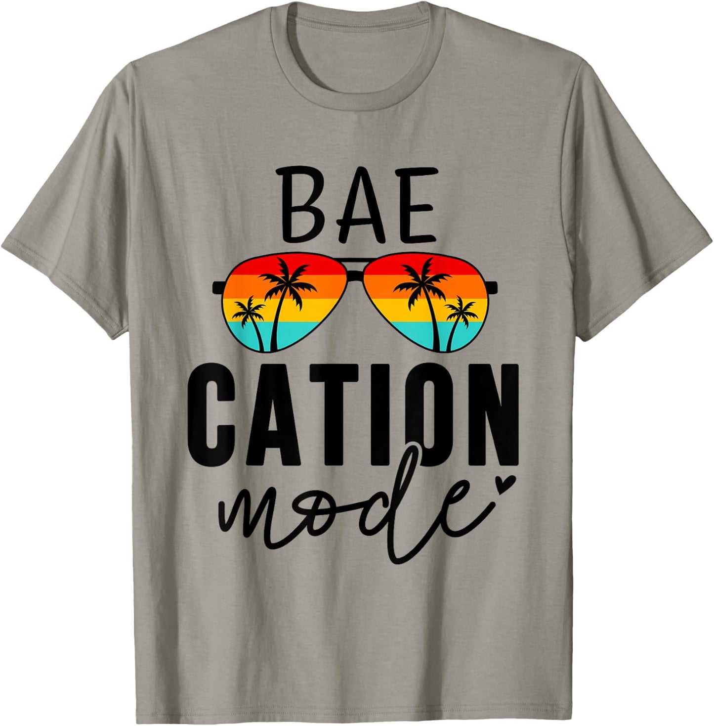 Vacation Summer Cute Couples Matching Baecation Mode T-Shirt - T-Shirt | Sand