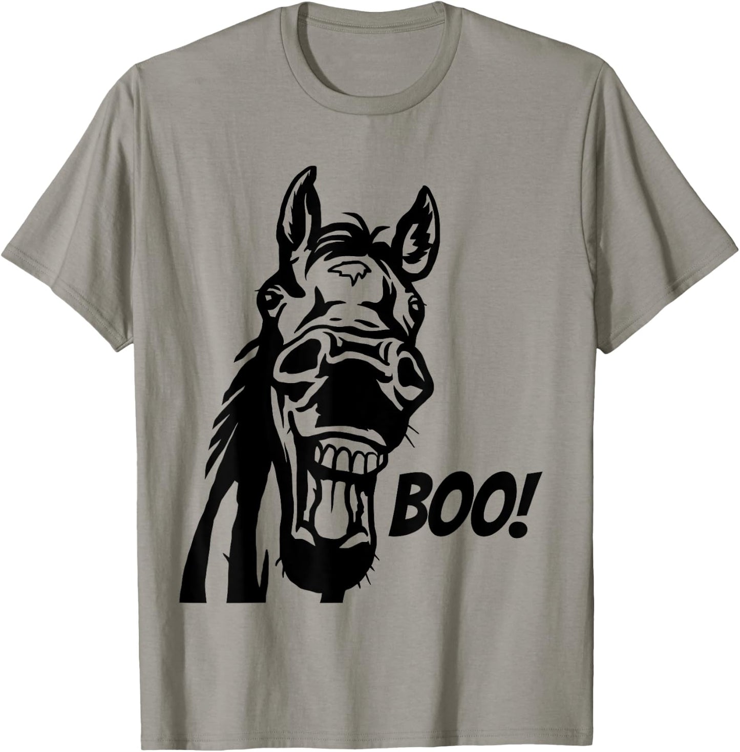 Boo! | Funny Hiding Horse Lover Peekaboo Halloween Horse T-Shirt - T-Shirt | Sand