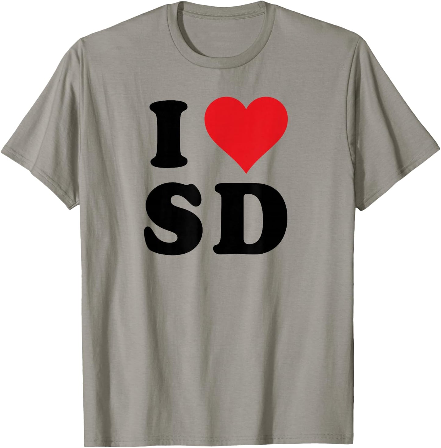 I Heart SD Initials I Love S.D. First And Last Name S D T-Shirt - T-Shirt | Sand