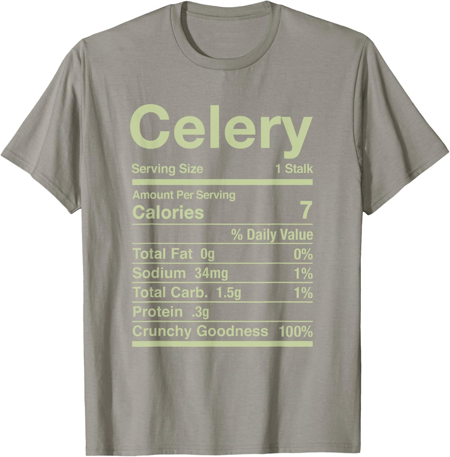 Celery Nutrition Facts Juice Vegetable Thanksgiving Matching T-Shirt - T-Shirt | Sand
