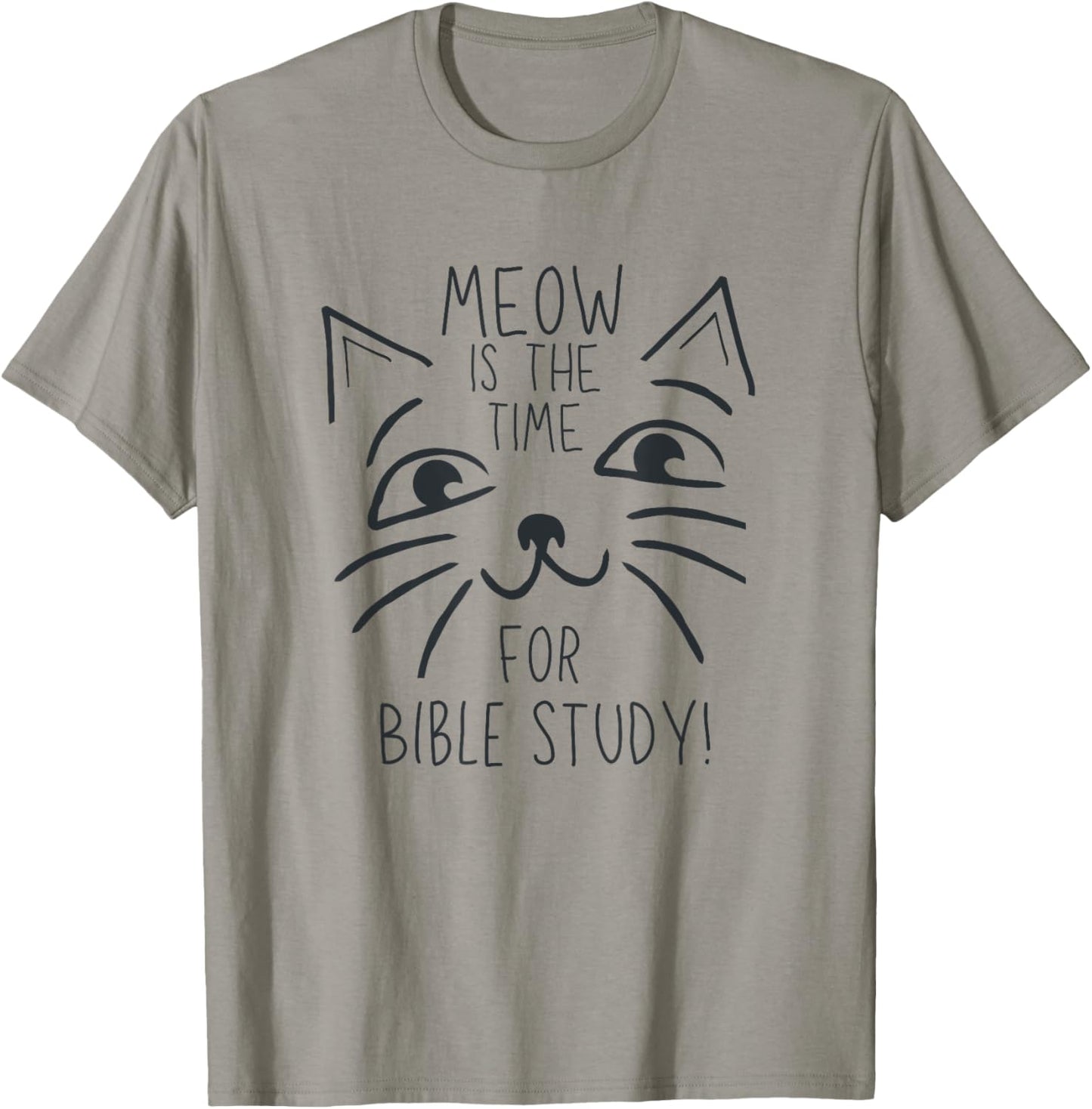 Funny Kitten Christian Faith Church Bible Study Cat Men Women T-Shirt - T-Shirt | Sand