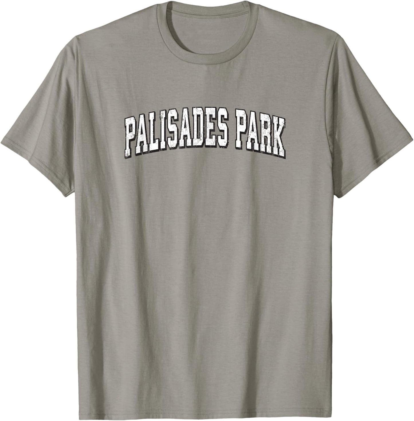 Palisades Park New Jersey Vintage Athletic Sports B&W Print T-Shirt - T-Shirt | Sand