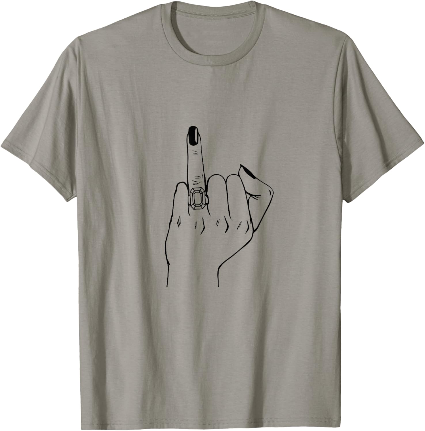 Finger Engagement Ring, Wedding Honeymoon Bachelorette Bride T-Shirt - T-Shirt | Sand