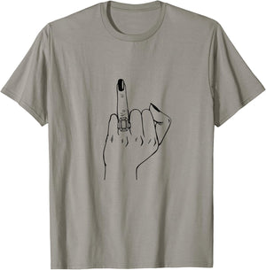Finger Engagement Ring, Wedding Honeymoon Bachelorette Bride T-Shirt - T-Shirt | Sand