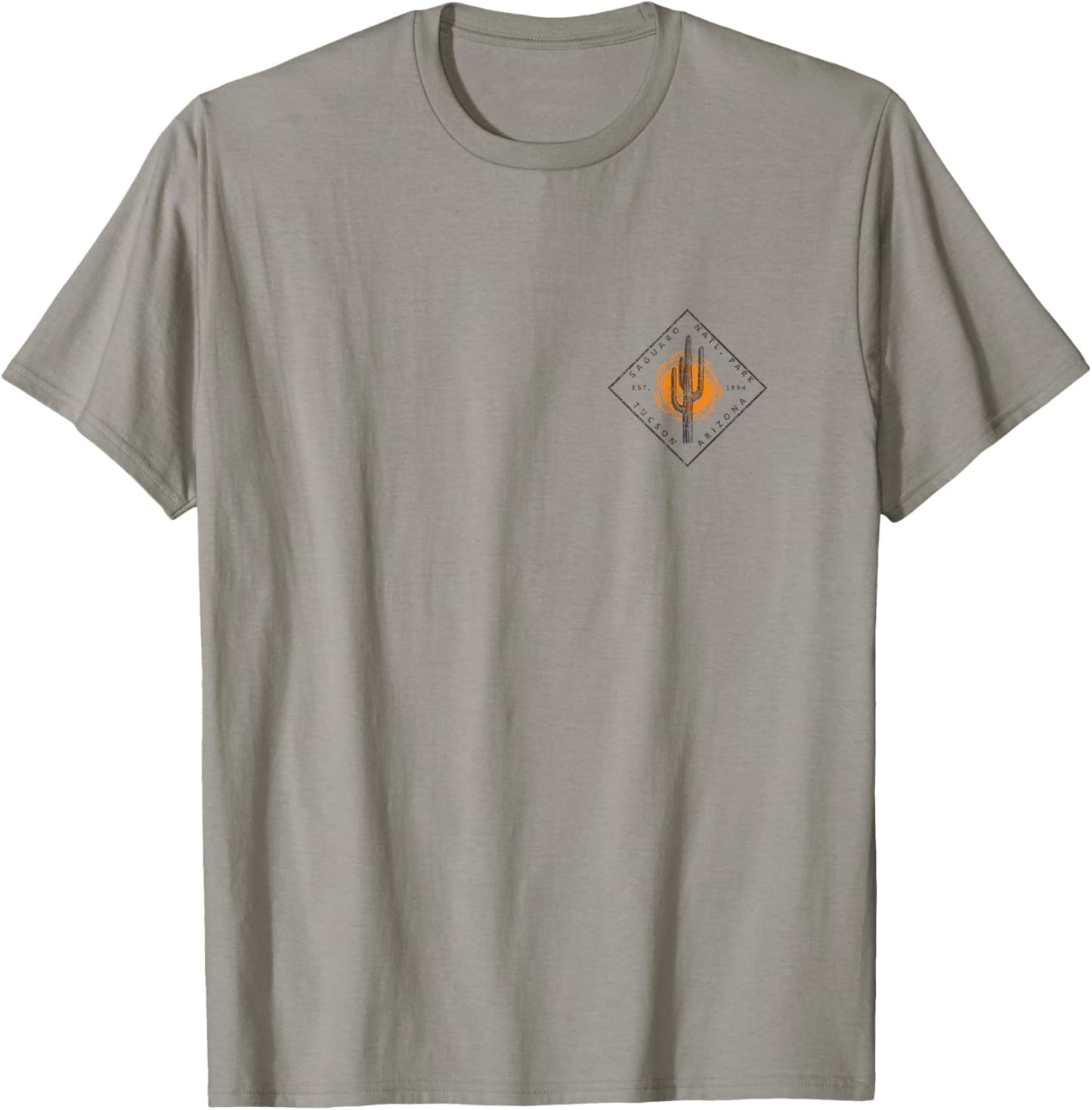 (2 Sided Print) Saguaro Cactus National Park Tucson Arizona T-Shirt - T-Shirt | Sand