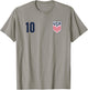 Officially Licensed US Soccer Christian Pulisic,Legacy #10 T-Shirt - T-Shirt | Sand