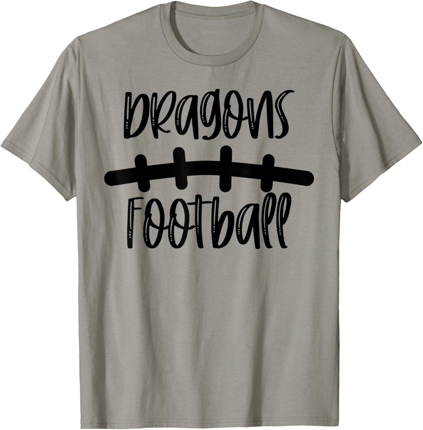 Dragons Football School Spirit Team Mascot Game Night T-Shirt - T-Shirt | Sand