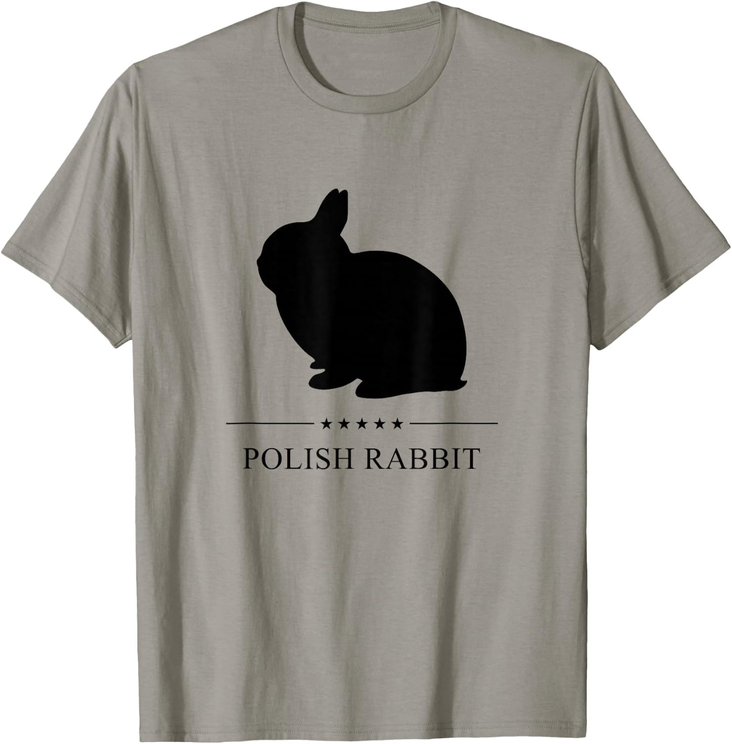 Polish Rabbit Black Silhouette T-Shirt - T-Shirt | Sand