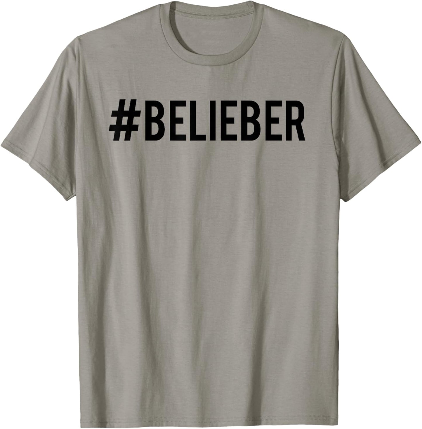 Justin Bieber Official #Belieber Hashtag T-Shirt - T-Shirt | Sand