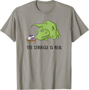 Nail Tech Shirt | Tyrannosaurus Rex Drying Nails T-Shirt - T-Shirt | Sand