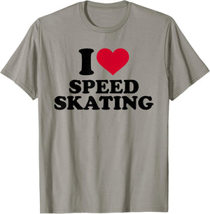 I love speed skating T-Shirt - T-Shirt | Sand
